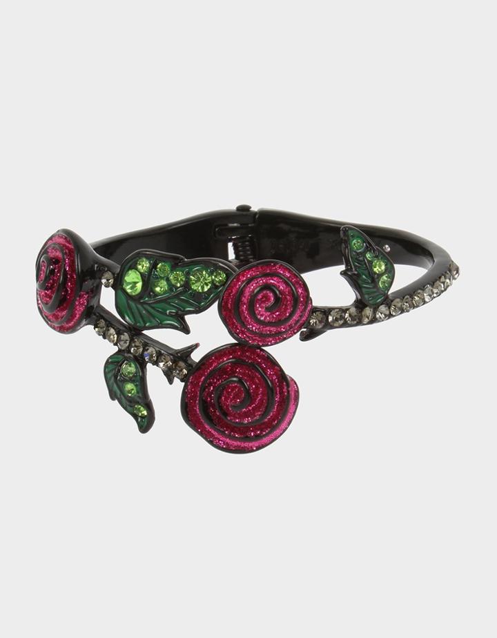Betseyjohnson Betseyvilla Rose Hinge Bangle Pink