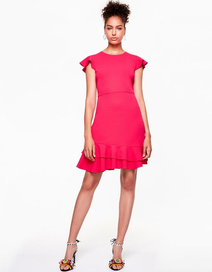 Betseyjohnson Ruffled Up Dress Fuschia