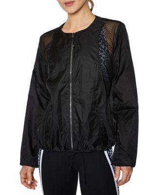 Steve Madden Ripstop Mesh Jacket Black