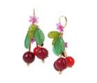 Betseyjohnson Summer Picnic Cherry Drop Earrings Red