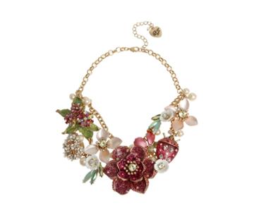 Betseyjohnson Opulent Floral Statement Necklace Multi