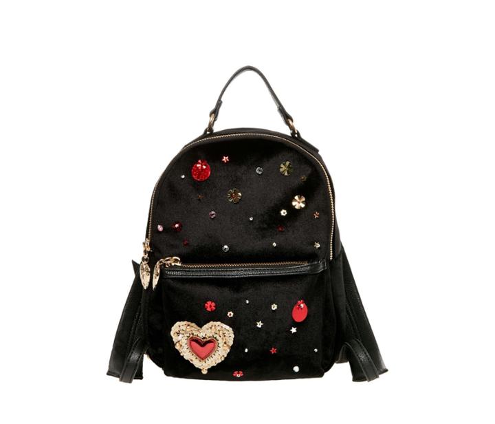 Betseyjohnson Hearts Afire Backpack Black