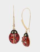 Betseyjohnson Summer Picnic Ladybug Hook Earrings Red