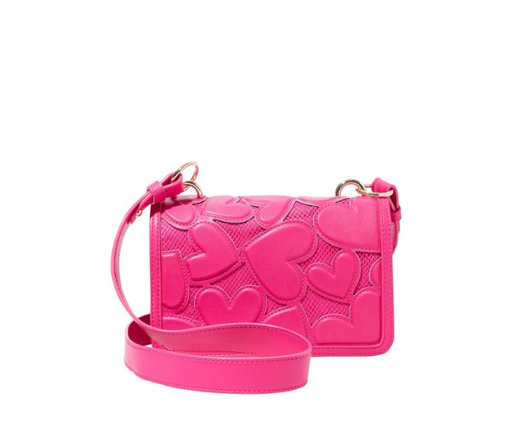 Betseyjohnson Bachelor Of Fine Hearts Crossbody Fuchsia