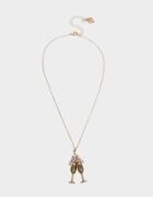 Betseyjohnson Cheers Champagne Long Pendant Fuschia Fab
