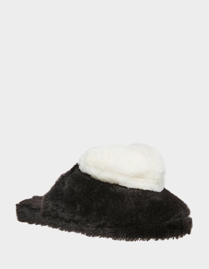 Betseyjohnson Cozy At Heart Black-white Slippers Black-white