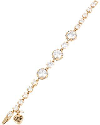 Steve Madden All That Glitters Crystal And Gold Flex Bracelet Gold