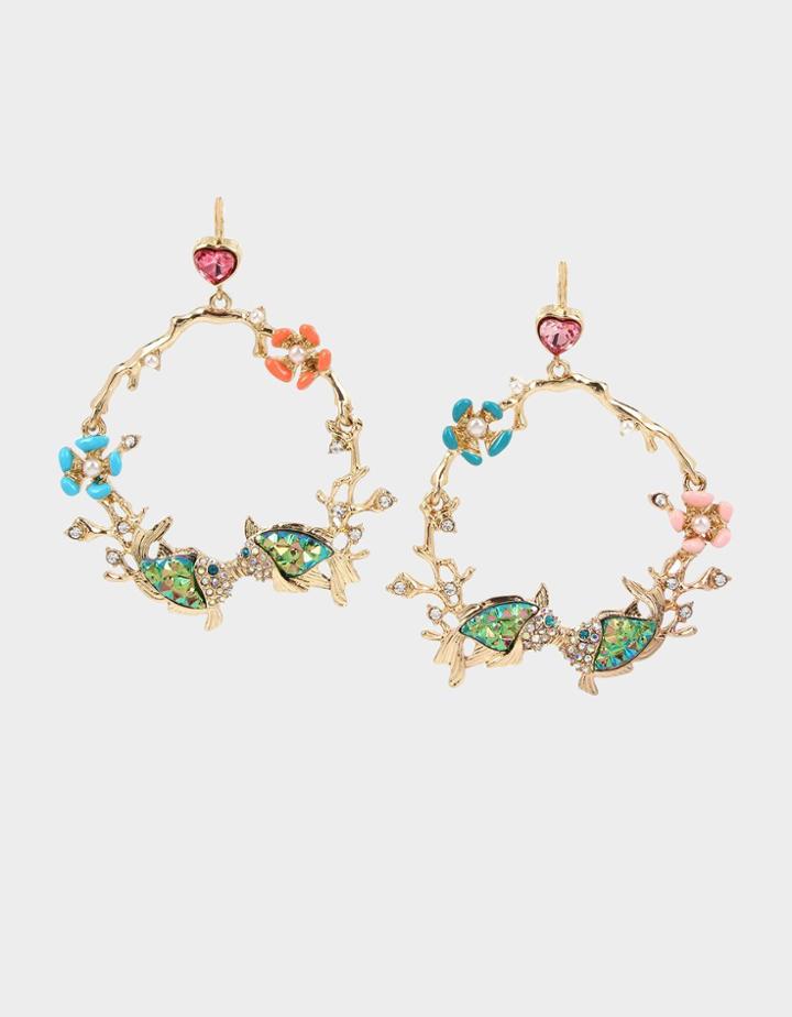Betseyjohnson Festival Mermaid Sealife Earrings Multi