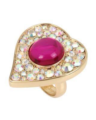 Steve Madden Breaking Hearts Ring Pink
