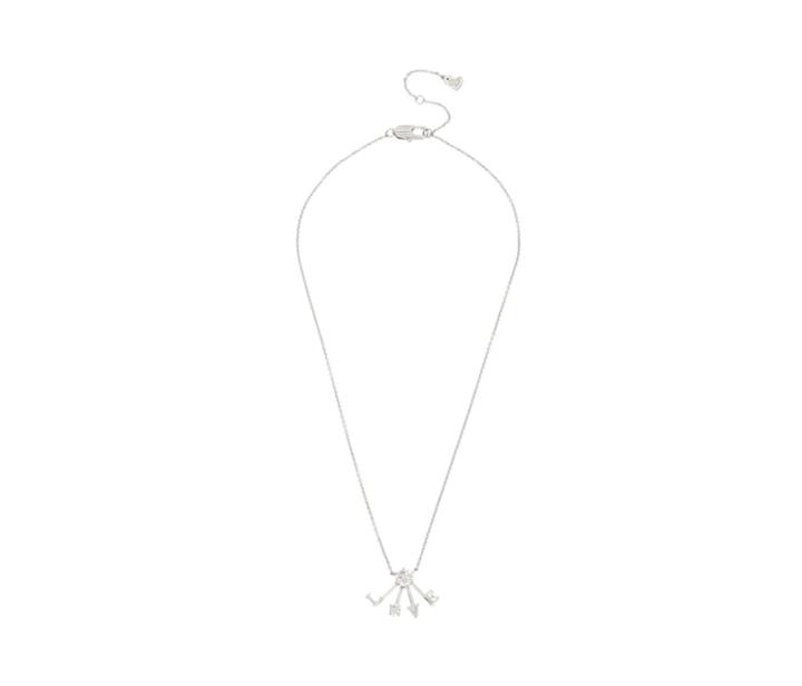 Betseyjohnson Betsey Blue Jazz Love Necklace Crystal