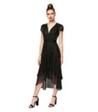 Betseyjohnson High Low Solid Wrap Dress Black