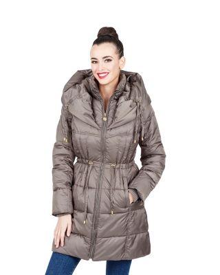 Steve Madden Classic Betsey Puffer Coat Ruby