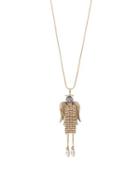 Steve Madden Angels And Wings Angel Pendant Necklace Crystal