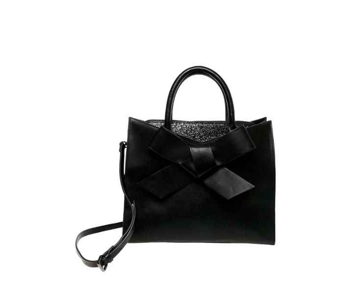 Betseyjohnson Cutting Edge Bow Satchel Black