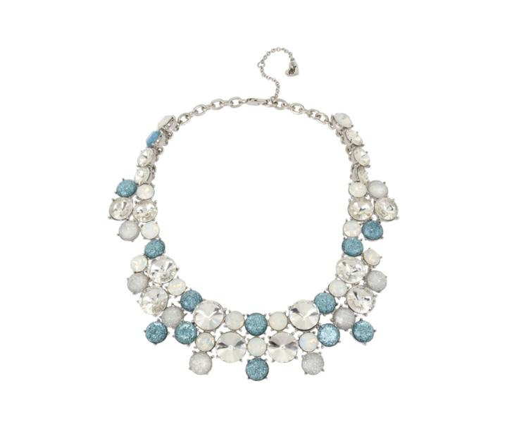 Betseyjohnson Blue La La Cluster Statement Necklace Blue
