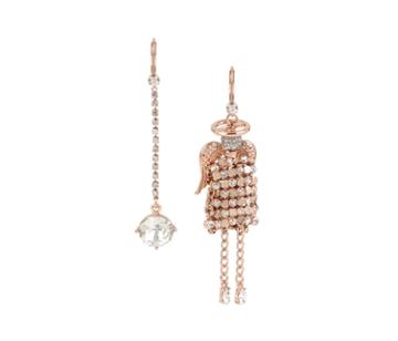 Betseyjohnson Little Angels Mismatch Angel Earrings Crystal