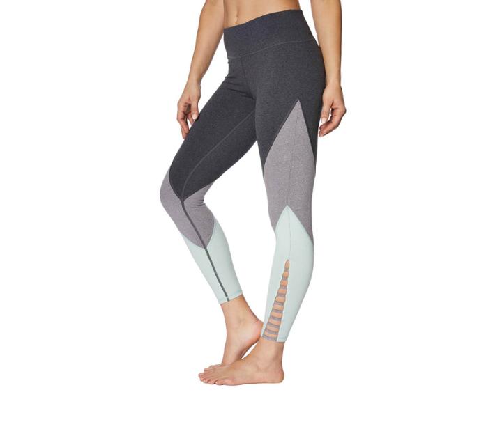 Betseyjohnson Chevron Colorblocked Cutout Legging Seafoam Suede