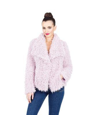 Steve Madden Cuddle Up Faux Fur Jacket Taupe
