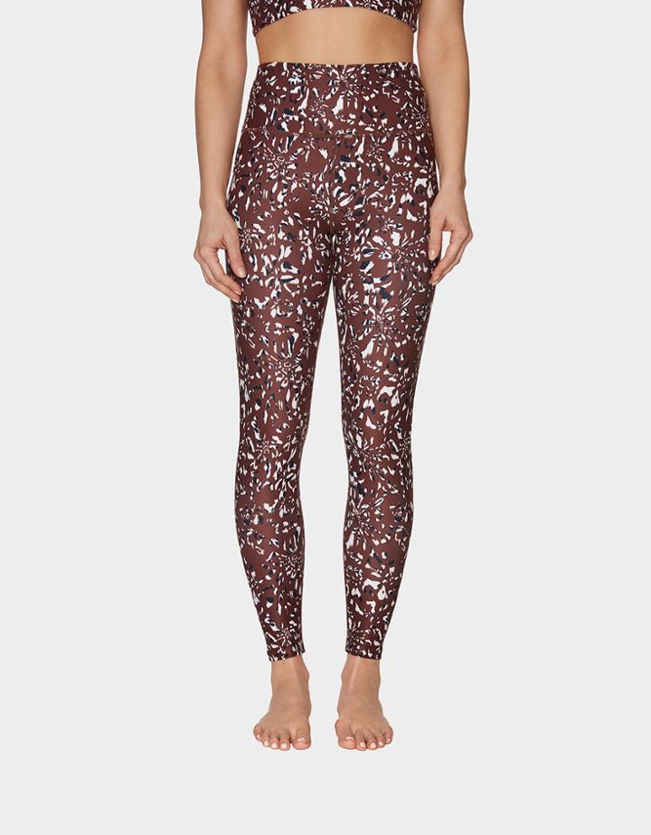 Betseyjohnson Camo Zebra Print Leggings Chocolate