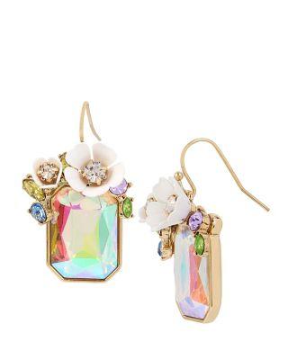 Steve Madden Buzz Off Stone Drop Earrings Multi