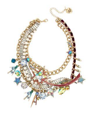 Steve Madden Celestial Starlet Drama Frontal Necklace Multi