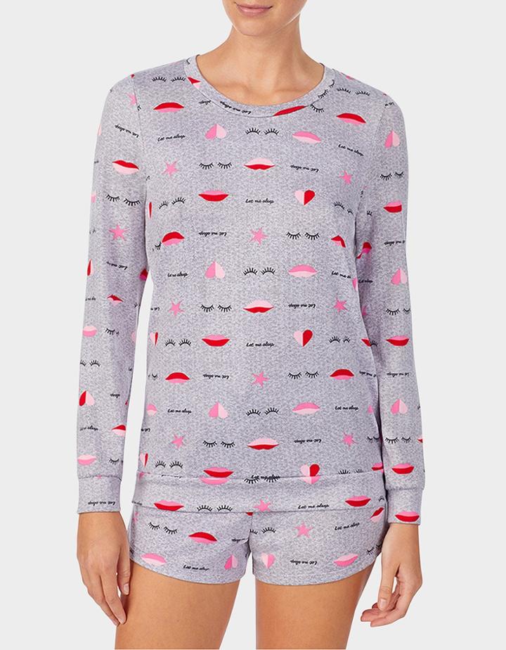 Betseyjohnson Let Me Sleep Jersey Top Grey Multi