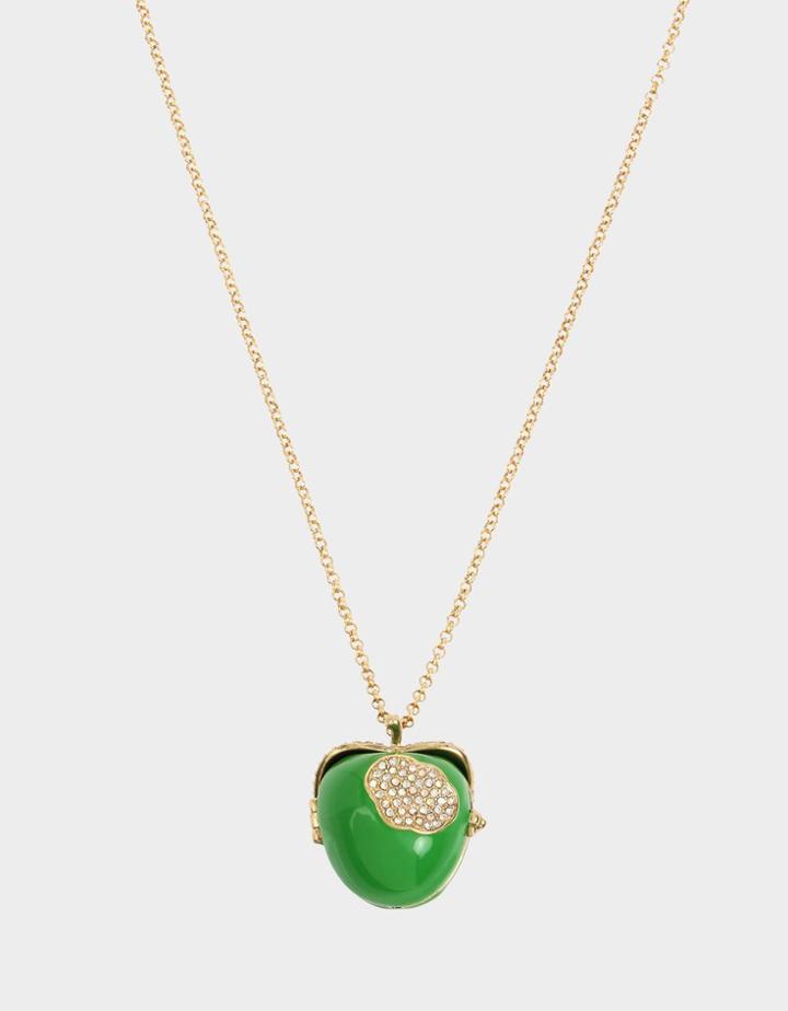 Betseyjohnson Summer Picnic Apple Surprise Pendant Green