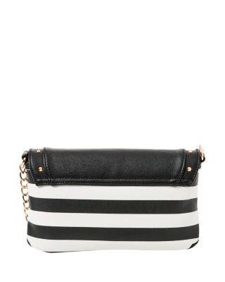 Steve Madden Flutterby Crossbody Blk Pinstripe