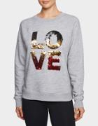 Betseyjohnson Sequin Love Sweatshirt Grey