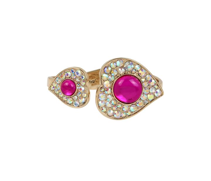 Betseyjohnson Breaking Hearts Hinge Bangle Pink