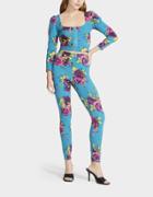 Betseyjohnson Pretty In Punk Vintage Inspired Legging Teal Multi