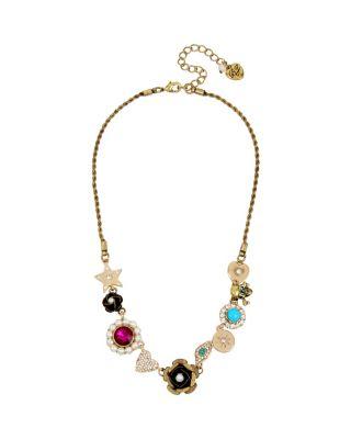Steve Madden Mystic Baroque Frontal Necklace Multi