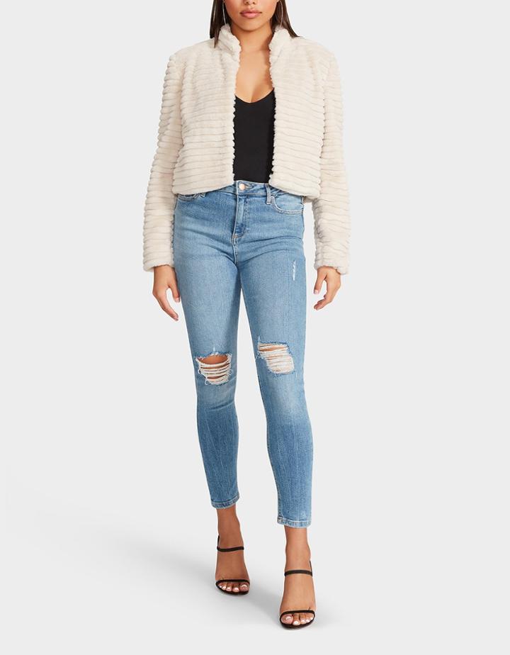 Betseyjohnson Cuddle Up Faux Fur Jacket Tan