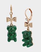 Betseyjohnson Holiday Gummy Bear Bow Earrings Green