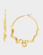 Betseyjohnson Exotic Floral Snake Hoops Gold