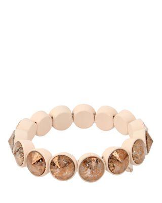 Steve Madden Marie Antoinette Pink Rubber Stretch Bracelet Pink