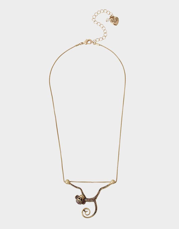 Betseyjohnson Welcome To The Jungle Monkey Pendant Purple