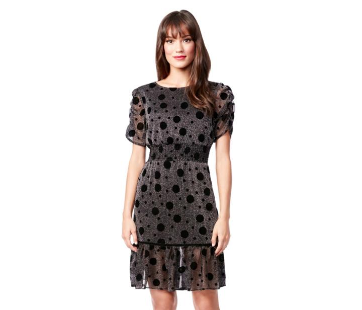 Betseyjohnson Seeing Spots Metallic Dress Black-silver