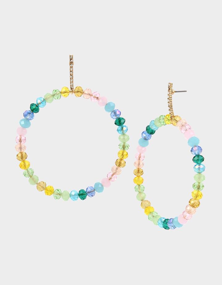 Betseyjohnson Sweetness And Light Bead Hoop Earrings Multi