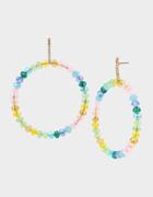 Betseyjohnson Sweetness And Light Bead Hoop Earrings Multi