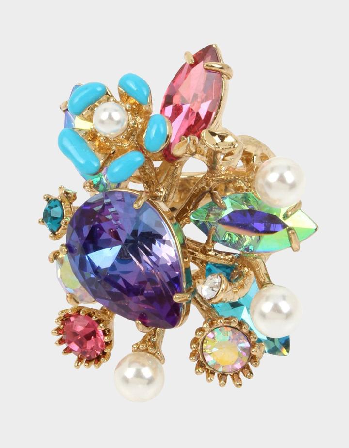 Betseyjohnson Festival Mermaid Cluster Ring Multi