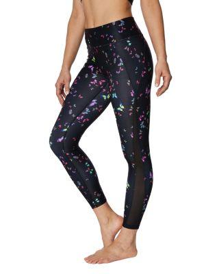 Steve Madden Butterfly Print Mesh Panel Legging Multi