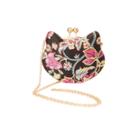Betseyjohnson Here Kitty Kitty Hard Frame Crossbody Floral