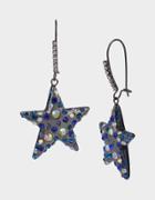 Betseyjohnson Celestial Star Hook Earrings Blue