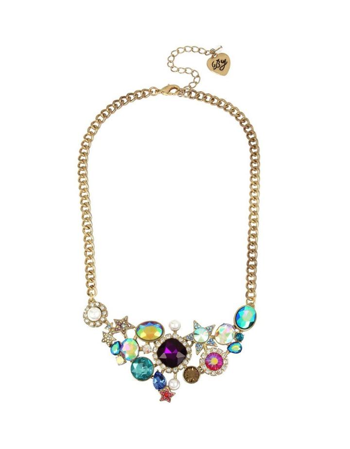 Betseyjohnson Magical Show Cluster Necklace Pink