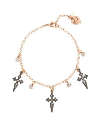Steve Madden Duchess Of Betseyville Cross Anklet Crystal