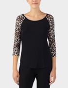 Betseyjohnson Betseys Best Rayon Knit Tee Leopard