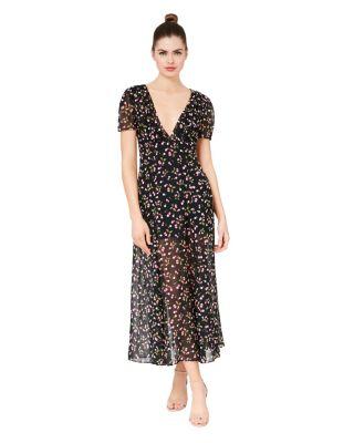 Steve Madden Cherry Blossom Dress Black Multi