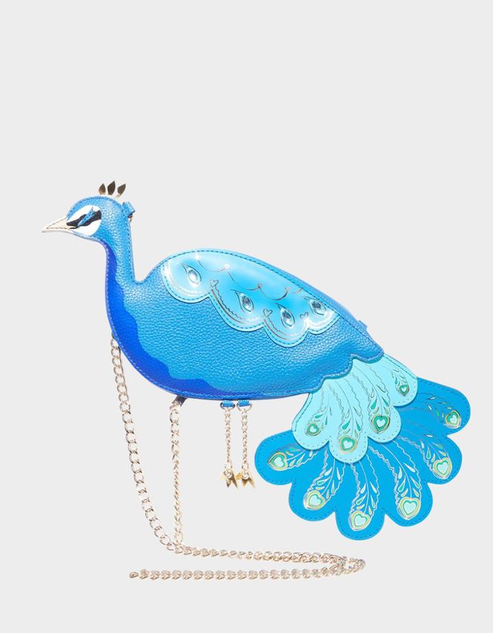 Betseyjohnson Fancy-as-flock-crossbody Blue