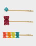 Betseyjohnson Gummy Bear Hair Pin Set Multi